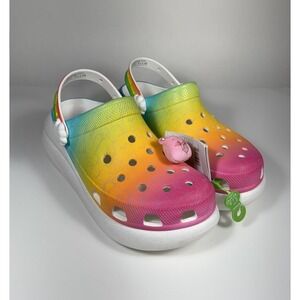 CROCS Care Bears Crush Clogs Rainbow Shoes White Men's‎ Sz 12 *NEW* 210103-100